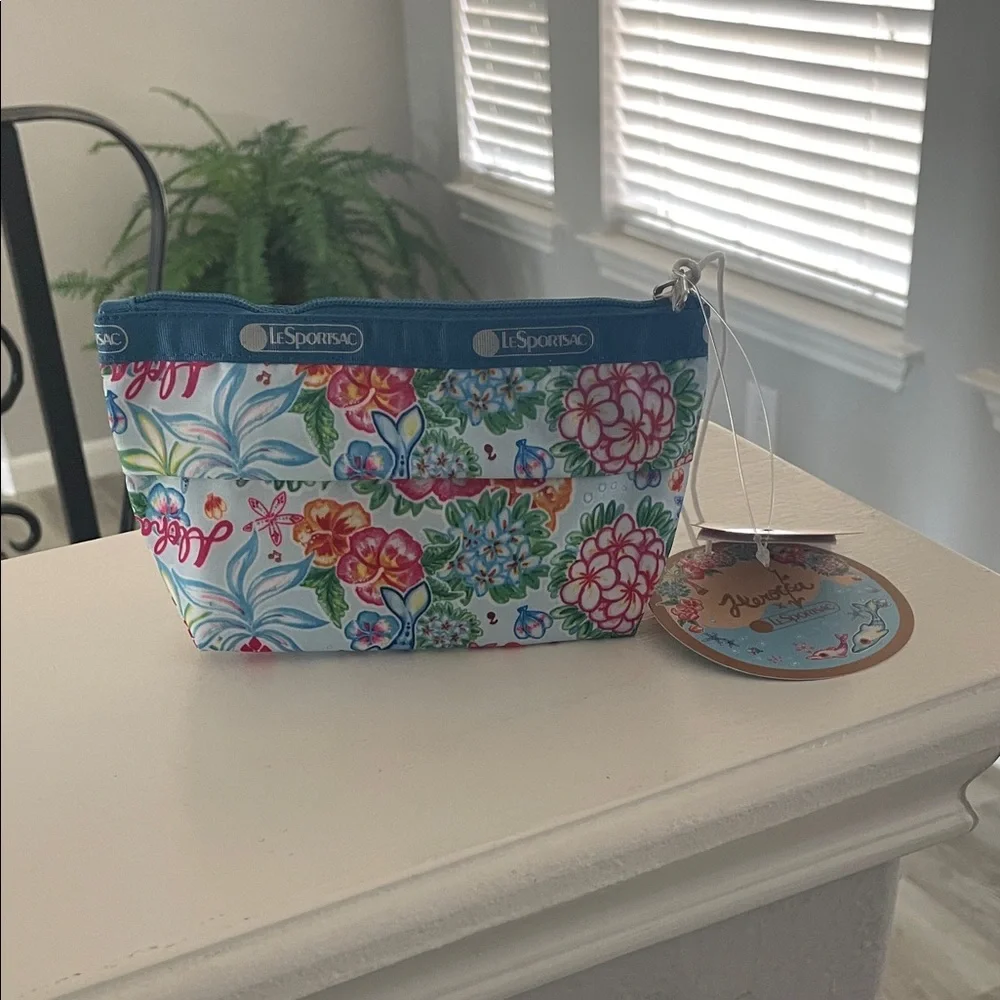 LeSportsac Heroocca JuJuBe Blue Floral Pouch